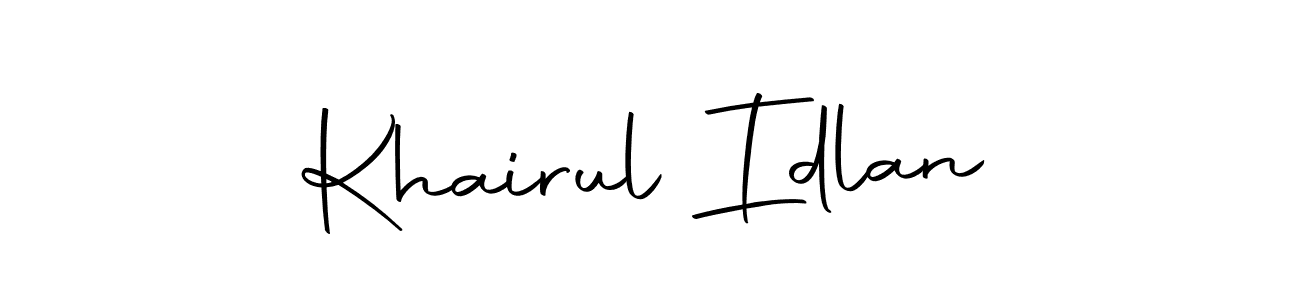 Make a beautiful signature design for name Khairul Idlan. With this signature (Autography-DOLnW) style, you can create a handwritten signature for free. Khairul Idlan signature style 10 images and pictures png