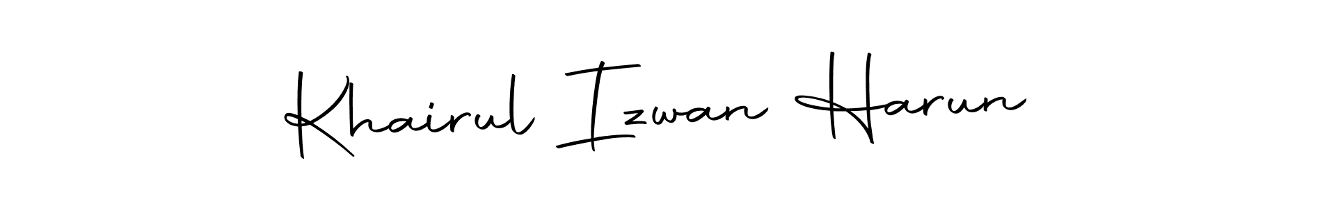 Use a signature maker to create a handwritten signature online. With this signature software, you can design (Autography-DOLnW) your own signature for name Khairul Izwan Harun. Khairul Izwan Harun signature style 10 images and pictures png