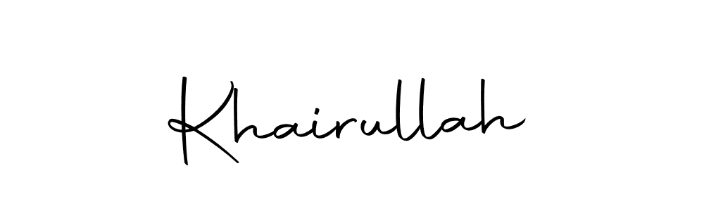 Create a beautiful signature design for name Khairullah. With this signature (Autography-DOLnW) fonts, you can make a handwritten signature for free. Khairullah signature style 10 images and pictures png