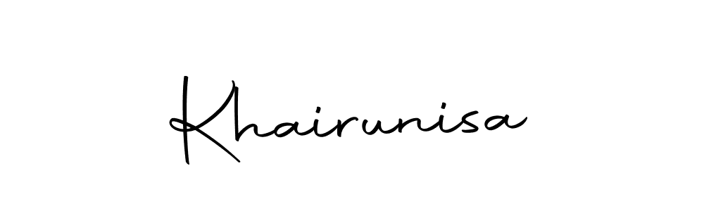 Make a beautiful signature design for name Khairunisa. With this signature (Autography-DOLnW) style, you can create a handwritten signature for free. Khairunisa signature style 10 images and pictures png