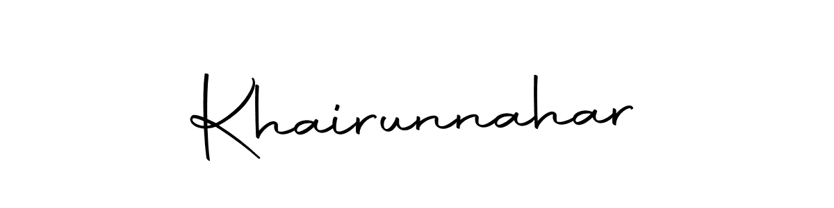 Khairunnahar stylish signature style. Best Handwritten Sign (Autography-DOLnW) for my name. Handwritten Signature Collection Ideas for my name Khairunnahar. Khairunnahar signature style 10 images and pictures png