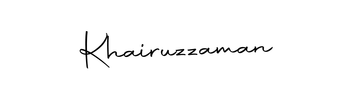 How to make Khairuzzaman name signature. Use Autography-DOLnW style for creating short signs online. This is the latest handwritten sign. Khairuzzaman signature style 10 images and pictures png