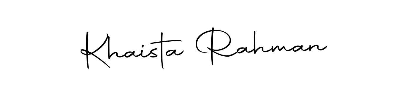 Use a signature maker to create a handwritten signature online. With this signature software, you can design (Autography-DOLnW) your own signature for name Khaista Rahman. Khaista Rahman signature style 10 images and pictures png