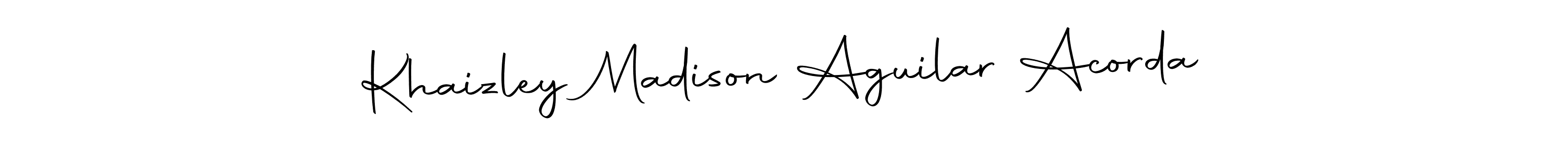 Also we have Khaizley Madison Aguilar Acorda name is the best signature style. Create professional handwritten signature collection using Autography-DOLnW autograph style. Khaizley Madison Aguilar Acorda signature style 10 images and pictures png