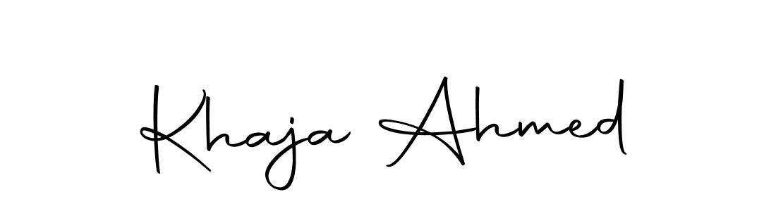 Use a signature maker to create a handwritten signature online. With this signature software, you can design (Autography-DOLnW) your own signature for name Khaja Ahmed. Khaja Ahmed signature style 10 images and pictures png
