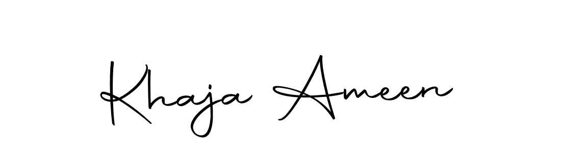 Make a short Khaja Ameen signature style. Manage your documents anywhere anytime using Autography-DOLnW. Create and add eSignatures, submit forms, share and send files easily. Khaja Ameen signature style 10 images and pictures png