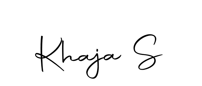 You can use this online signature creator to create a handwritten signature for the name Khaja S. This is the best online autograph maker. Khaja S signature style 10 images and pictures png