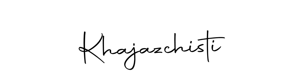 Use a signature maker to create a handwritten signature online. With this signature software, you can design (Autography-DOLnW) your own signature for name Khajazchisti. Khajazchisti signature style 10 images and pictures png