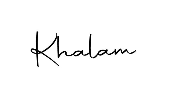 You should practise on your own different ways (Autography-DOLnW) to write your name (Khalam) in signature. don't let someone else do it for you. Khalam signature style 10 images and pictures png