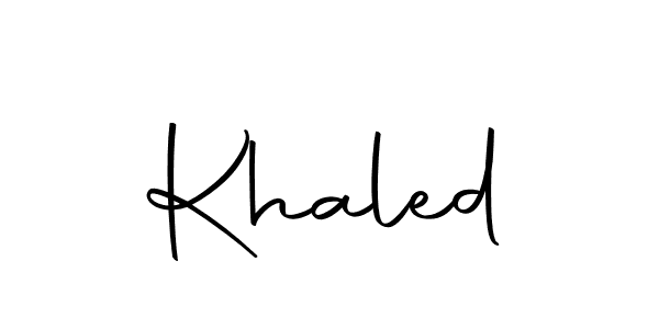 Use a signature maker to create a handwritten signature online. With this signature software, you can design (Autography-DOLnW) your own signature for name Khaled. Khaled signature style 10 images and pictures png