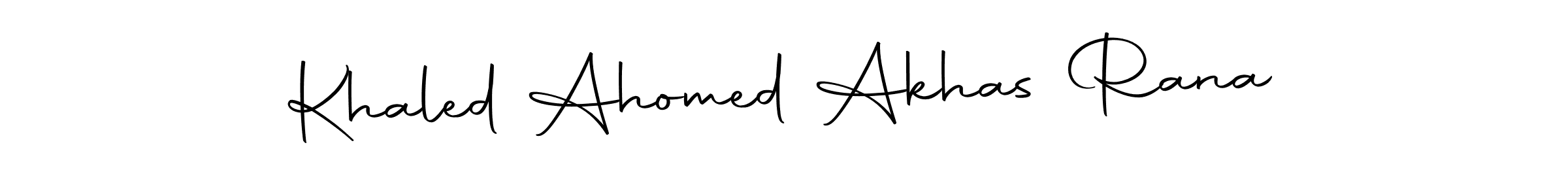 The best way (Autography-DOLnW) to make a short signature is to pick only two or three words in your name. The name Khaled Ahomed Akhas Rana include a total of six letters. For converting this name. Khaled Ahomed Akhas Rana signature style 10 images and pictures png