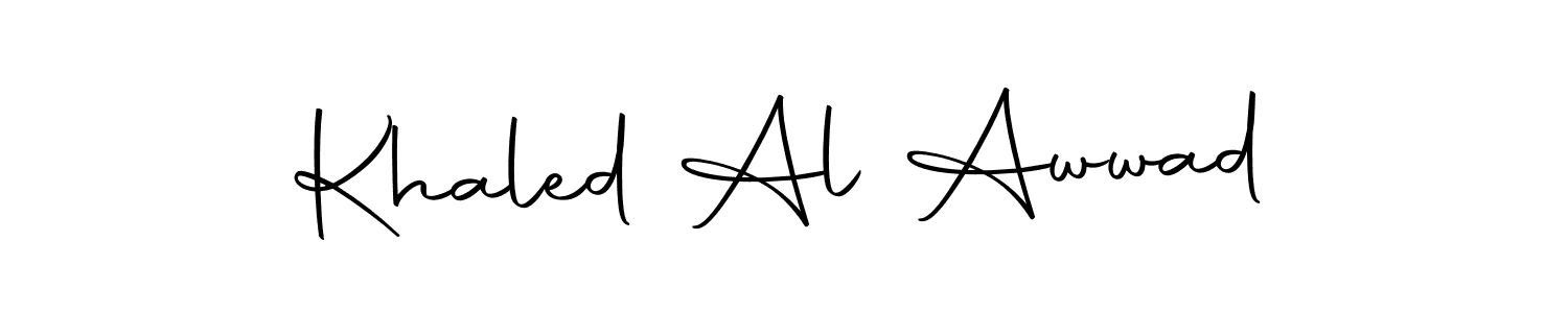 Design your own signature with our free online signature maker. With this signature software, you can create a handwritten (Autography-DOLnW) signature for name Khaled Al Awwad. Khaled Al Awwad signature style 10 images and pictures png