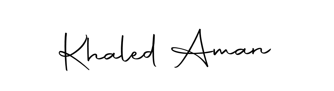 Make a beautiful signature design for name Khaled Aman. With this signature (Autography-DOLnW) style, you can create a handwritten signature for free. Khaled Aman signature style 10 images and pictures png