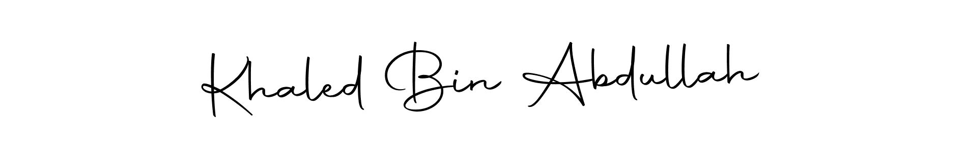 How to make Khaled Bin Abdullah name signature. Use Autography-DOLnW style for creating short signs online. This is the latest handwritten sign. Khaled Bin Abdullah signature style 10 images and pictures png