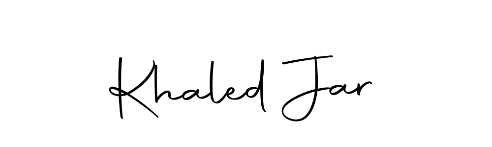 Design your own signature with our free online signature maker. With this signature software, you can create a handwritten (Autography-DOLnW) signature for name Khaled Jar. Khaled Jar signature style 10 images and pictures png