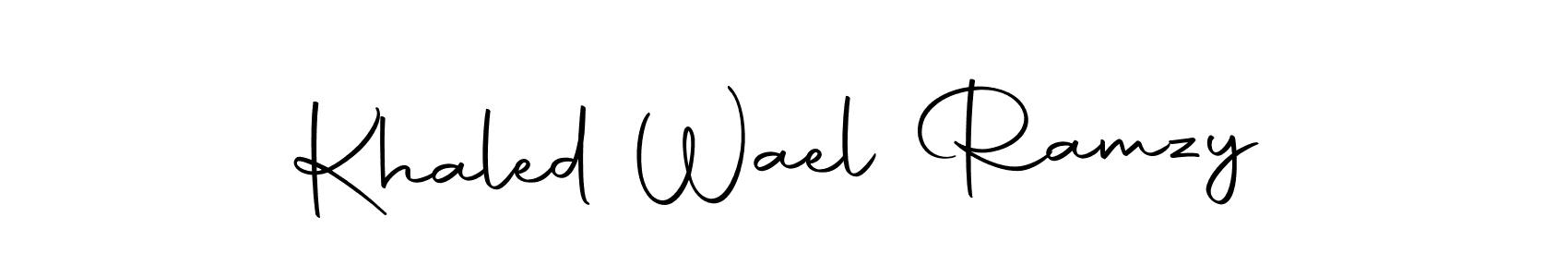 Design your own signature with our free online signature maker. With this signature software, you can create a handwritten (Autography-DOLnW) signature for name Khaled Wael Ramzy. Khaled Wael Ramzy signature style 10 images and pictures png