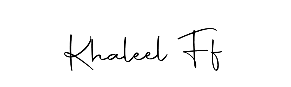 The best way (Autography-DOLnW) to make a short signature is to pick only two or three words in your name. The name Khaleel Ff include a total of six letters. For converting this name. Khaleel Ff signature style 10 images and pictures png