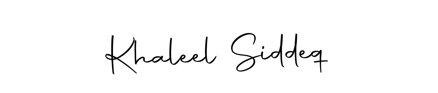 Create a beautiful signature design for name Khaleel Siddeq. With this signature (Autography-DOLnW) fonts, you can make a handwritten signature for free. Khaleel Siddeq signature style 10 images and pictures png