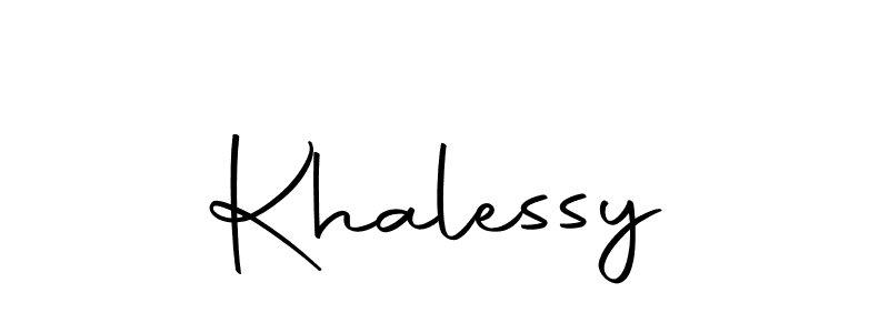 Use a signature maker to create a handwritten signature online. With this signature software, you can design (Autography-DOLnW) your own signature for name Khalessy. Khalessy signature style 10 images and pictures png