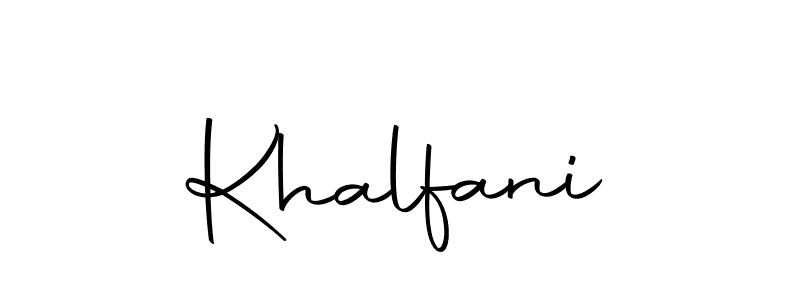Create a beautiful signature design for name Khalfani. With this signature (Autography-DOLnW) fonts, you can make a handwritten signature for free. Khalfani signature style 10 images and pictures png