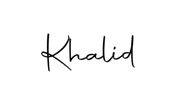 Create a beautiful signature design for name Khalid. With this signature (Autography-DOLnW) fonts, you can make a handwritten signature for free. Khalid signature style 10 images and pictures png