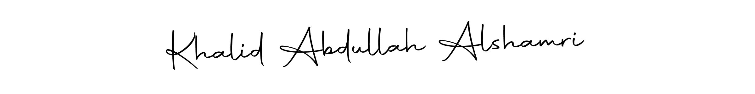 How to make Khalid Abdullah Alshamri name signature. Use Autography-DOLnW style for creating short signs online. This is the latest handwritten sign. Khalid Abdullah Alshamri signature style 10 images and pictures png