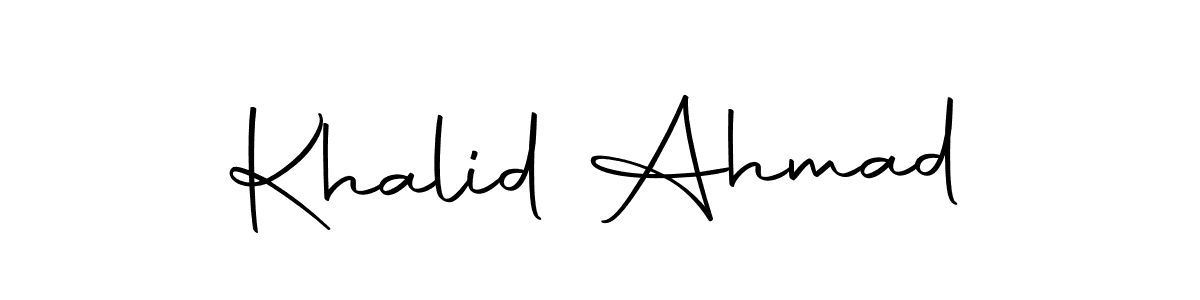 Also we have Khalid Ahmad name is the best signature style. Create professional handwritten signature collection using Autography-DOLnW autograph style. Khalid Ahmad signature style 10 images and pictures png