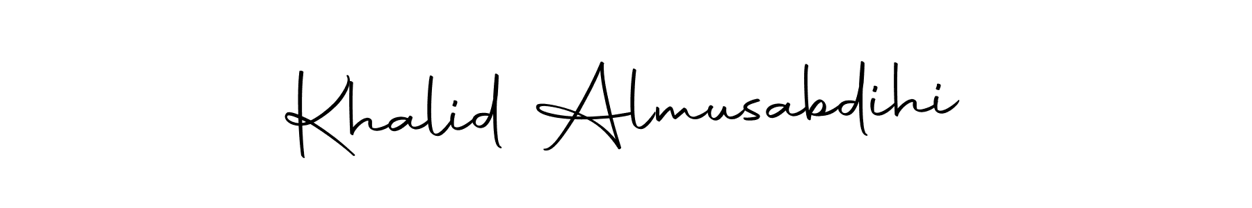 You can use this online signature creator to create a handwritten signature for the name Khalid Almusabdihi. This is the best online autograph maker. Khalid Almusabdihi signature style 10 images and pictures png