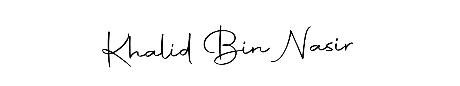 Also we have Khalid Bin Nasir name is the best signature style. Create professional handwritten signature collection using Autography-DOLnW autograph style. Khalid Bin Nasir signature style 10 images and pictures png