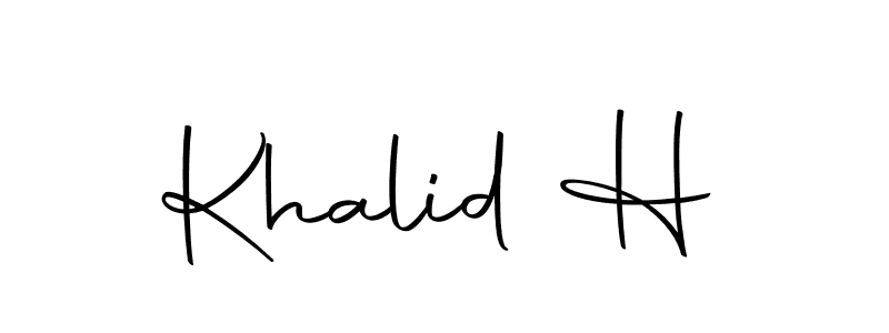 Also we have Khalid H name is the best signature style. Create professional handwritten signature collection using Autography-DOLnW autograph style. Khalid H signature style 10 images and pictures png