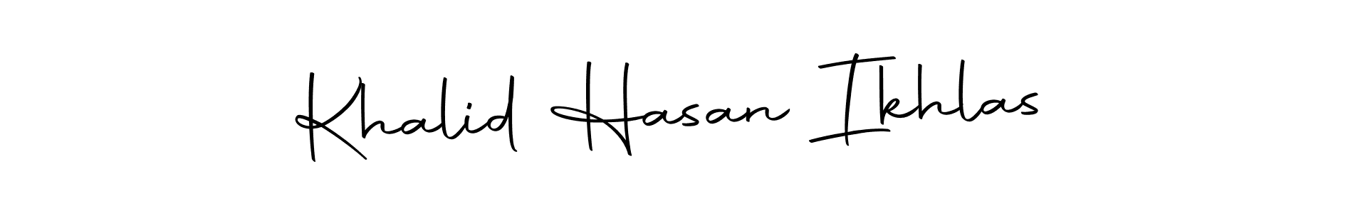 Also You can easily find your signature by using the search form. We will create Khalid Hasan Ikhlas name handwritten signature images for you free of cost using Autography-DOLnW sign style. Khalid Hasan Ikhlas signature style 10 images and pictures png