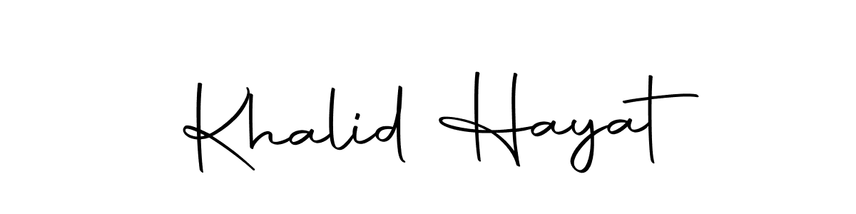 How to make Khalid Hayat signature? Autography-DOLnW is a professional autograph style. Create handwritten signature for Khalid Hayat name. Khalid Hayat signature style 10 images and pictures png
