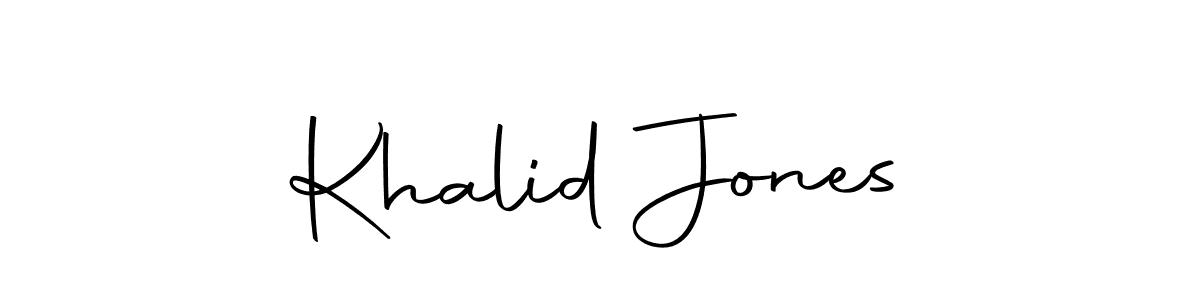 Create a beautiful signature design for name Khalid Jones. With this signature (Autography-DOLnW) fonts, you can make a handwritten signature for free. Khalid Jones signature style 10 images and pictures png