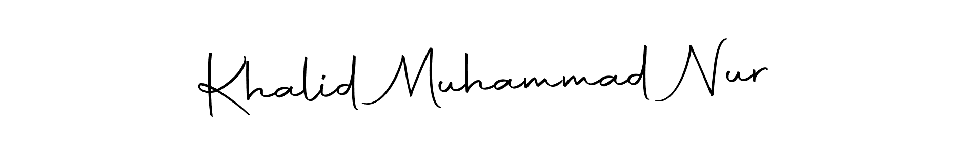 Similarly Autography-DOLnW is the best handwritten signature design. Signature creator online .You can use it as an online autograph creator for name Khalid Muhammad Nur. Khalid Muhammad Nur signature style 10 images and pictures png
