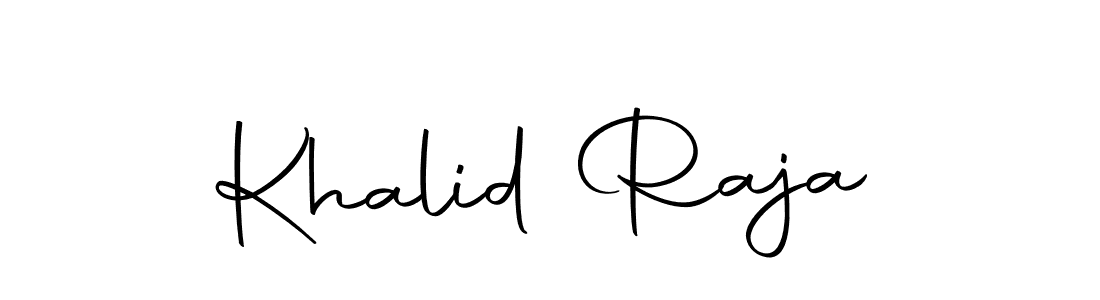 if you are searching for the best signature style for your name Khalid Raja. so please give up your signature search. here we have designed multiple signature styles  using Autography-DOLnW. Khalid Raja signature style 10 images and pictures png