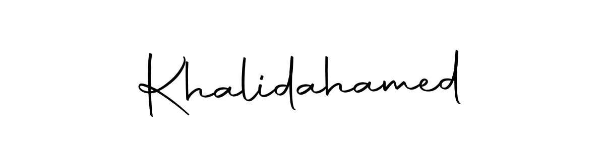 Make a short Khalidahamed signature style. Manage your documents anywhere anytime using Autography-DOLnW. Create and add eSignatures, submit forms, share and send files easily. Khalidahamed signature style 10 images and pictures png