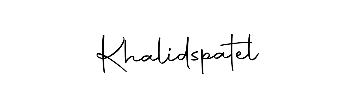 How to make Khalidspatel signature? Autography-DOLnW is a professional autograph style. Create handwritten signature for Khalidspatel name. Khalidspatel signature style 10 images and pictures png