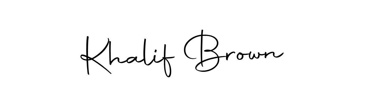 Use a signature maker to create a handwritten signature online. With this signature software, you can design (Autography-DOLnW) your own signature for name Khalif Brown. Khalif Brown signature style 10 images and pictures png