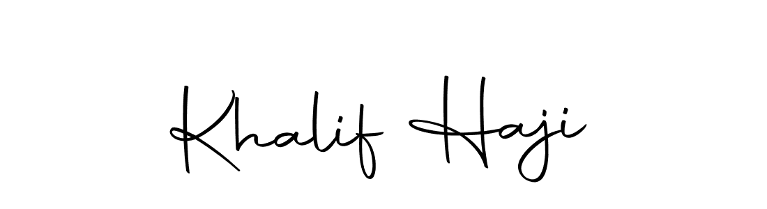 You should practise on your own different ways (Autography-DOLnW) to write your name (Khalif Haji) in signature. don't let someone else do it for you. Khalif Haji signature style 10 images and pictures png