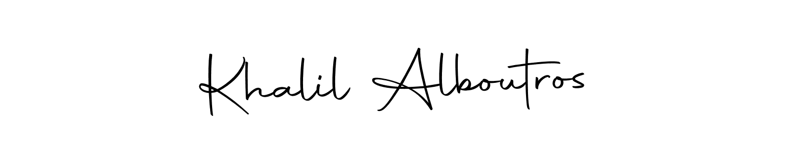 Khalil Alboutros stylish signature style. Best Handwritten Sign (Autography-DOLnW) for my name. Handwritten Signature Collection Ideas for my name Khalil Alboutros. Khalil Alboutros signature style 10 images and pictures png