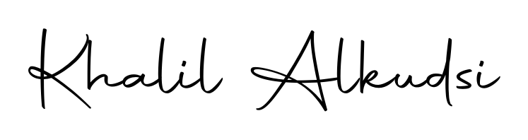 Designed for modern professionals: Khalil Alkudsi name signature crafted with Autography-DOLnW script. Ready for digital PDF workflows. Khalil Alkudsi signature style 10 images and pictures png