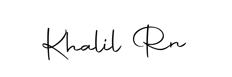 if you are searching for the best signature style for your name Khalil Rn. so please give up your signature search. here we have designed multiple signature styles  using Autography-DOLnW. Khalil Rn signature style 10 images and pictures png