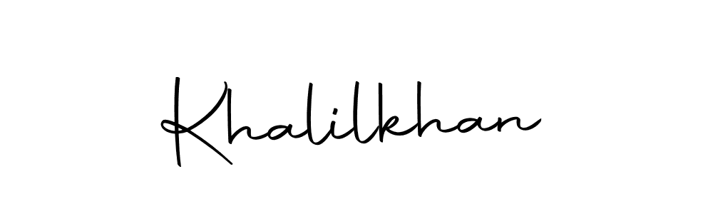 Create a beautiful signature design for name Khalilkhan. With this signature (Autography-DOLnW) fonts, you can make a handwritten signature for free. Khalilkhan signature style 10 images and pictures png