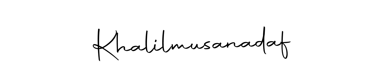 Use a signature maker to create a handwritten signature online. With this signature software, you can design (Autography-DOLnW) your own signature for name Khalilmusanadaf. Khalilmusanadaf signature style 10 images and pictures png