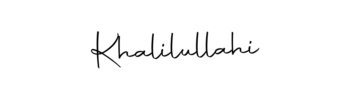 How to make Khalilullahi name signature. Use Autography-DOLnW style for creating short signs online. This is the latest handwritten sign. Khalilullahi signature style 10 images and pictures png