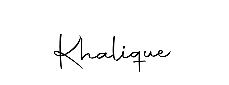 How to Draw Khalique signature style? Autography-DOLnW is a latest design signature styles for name Khalique. Khalique signature style 10 images and pictures png