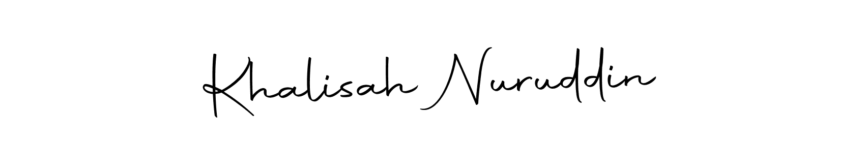 You can use this online signature creator to create a handwritten signature for the name Khalisah Nuruddin. This is the best online autograph maker. Khalisah Nuruddin signature style 10 images and pictures png