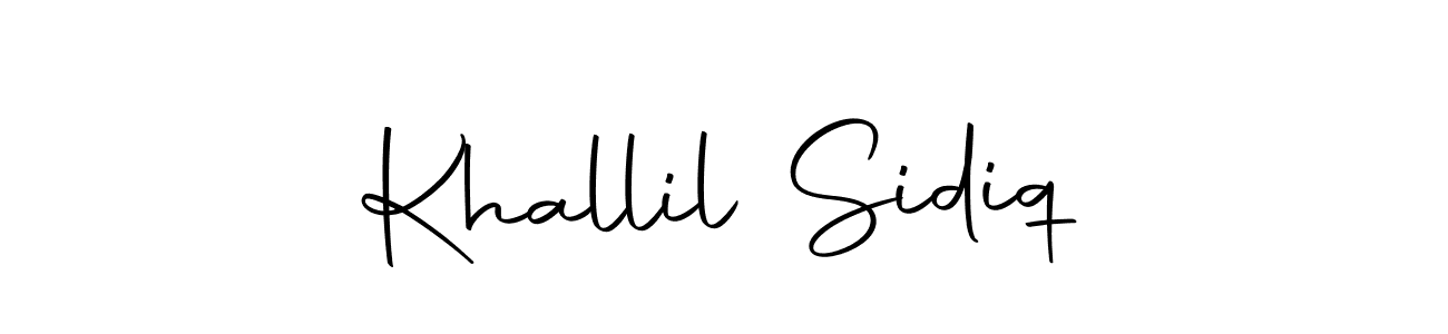Make a beautiful signature design for name Khallil Sidiq. With this signature (Autography-DOLnW) style, you can create a handwritten signature for free. Khallil Sidiq signature style 10 images and pictures png