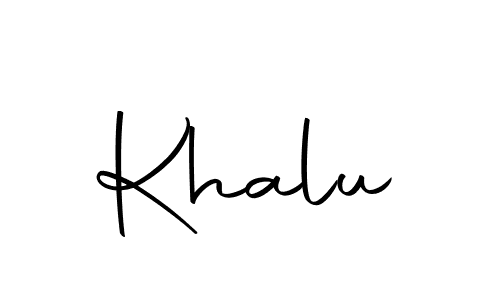 You should practise on your own different ways (Autography-DOLnW) to write your name (Khalu) in signature. don't let someone else do it for you. Khalu signature style 10 images and pictures png