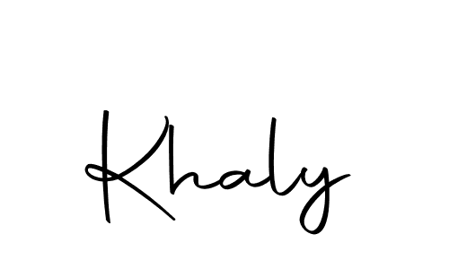 Khaly stylish signature style. Best Handwritten Sign (Autography-DOLnW) for my name. Handwritten Signature Collection Ideas for my name Khaly. Khaly signature style 10 images and pictures png